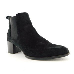 EVERLANE Black Suede Leather Block Heel Chelsea Ankle Boots 7